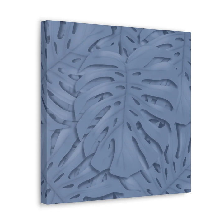 Monstera Canvas Art – Blue Monstera Print | Durable Matte Canvas Art Print