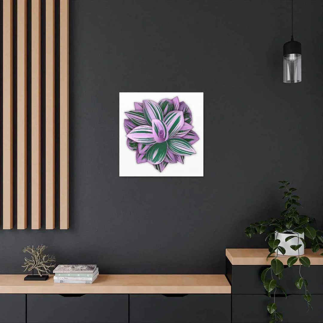 Tradescantia Nanouk Canvas – Botanical Canvas Art Print | Matte Finish Wall Decor