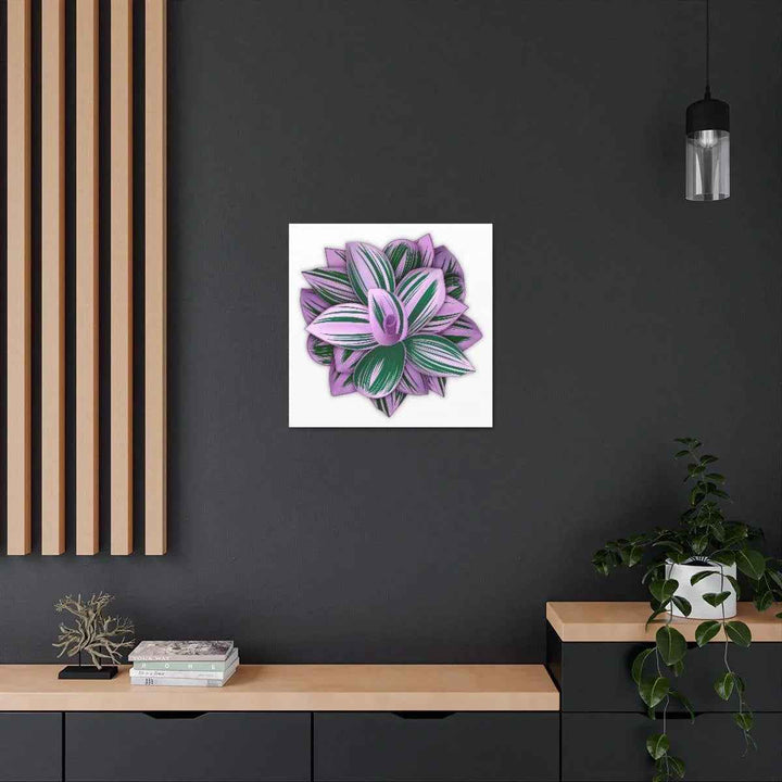 Tradescantia Nanouk Canvas – Botanical Canvas Art Print | Matte Finish Wall Decor
