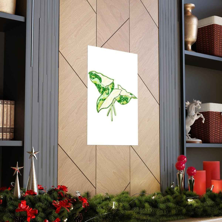 Marble Syngonium Print – Botanical Wall Art on Museum Grade Paper | Matte Finish Unframed