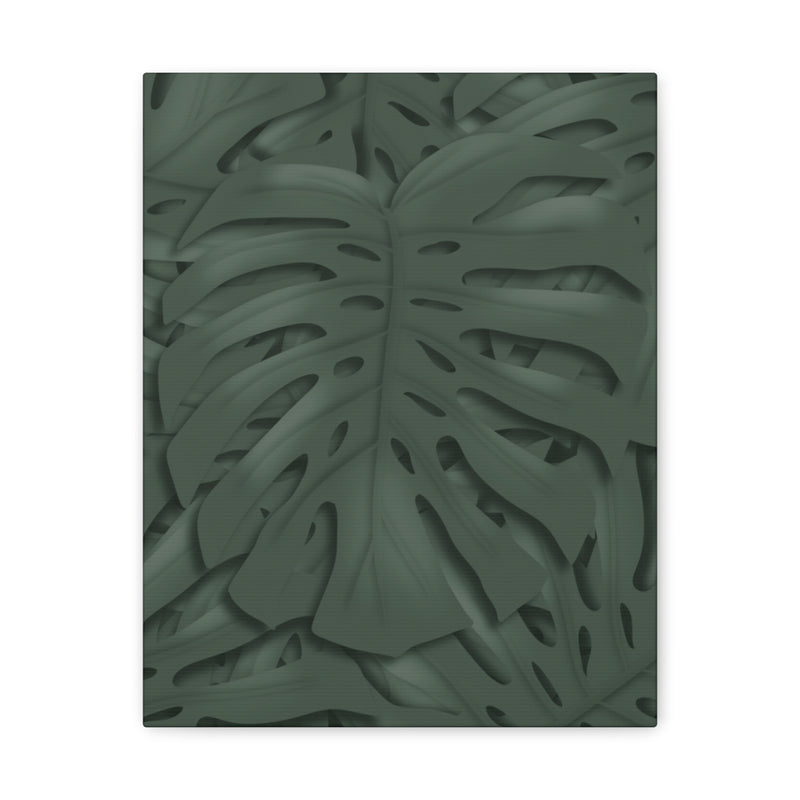 Deep Green Monstera Canvas