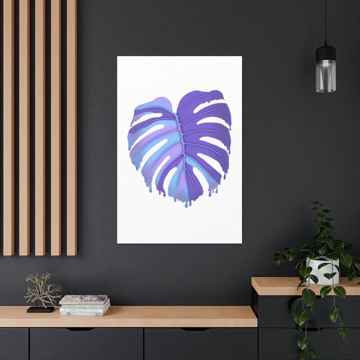 Purple Monstera Canvas - Modern Canvas Art Print | Botanical Wall Decor - Laura Christine Photography & Design