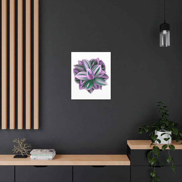Tradescantia Nanouk Canvas – Botanical Canvas Art Print | Matte Finish Wall Decor