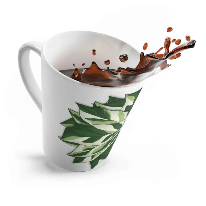 Calathea White Fusion Mug - 12 Oz Ceramic Coffee Mug With Glossy Finish