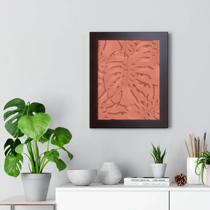 Coral Monstera Framed Print, Poster, Laura Christine Photography & Design, Framed, Home & Living, Indoor, Paper, Posters, Laura Christine Photography & Design, laurachristinedesign.com