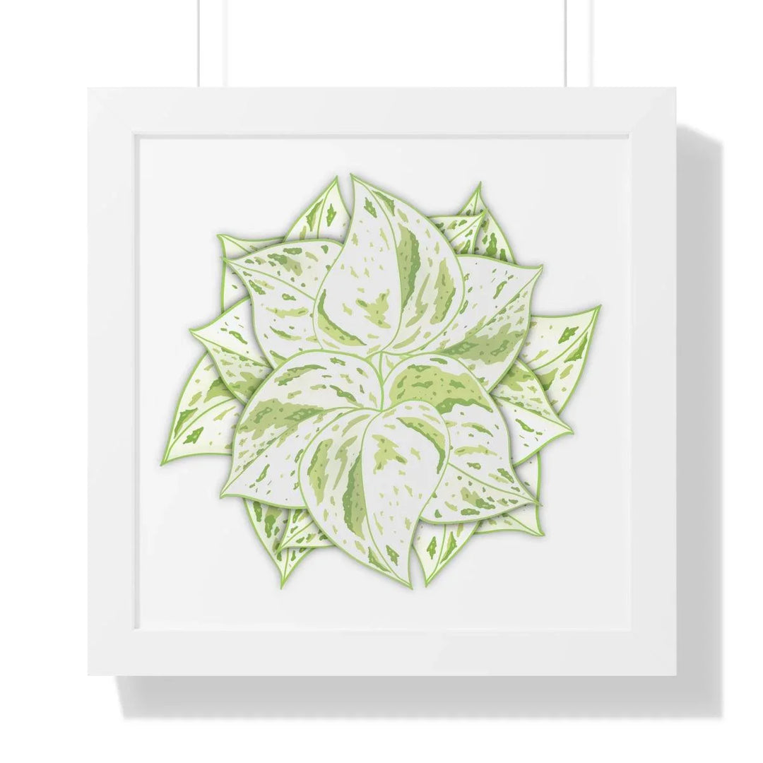 Snow Queen Pothos Framed Print, Poster, Laura Christine Photography & Design, Framed, Home & Living, Indoor, Paper, Posters, Laura Christine Photography & Design, laurachristinedesign.com