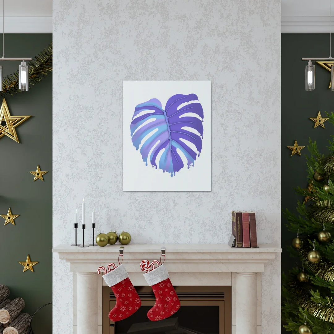 Purple Monstera Canvas - Modern Canvas Art Print | Botanical Wall Decor - Laura Christine Photography & Design