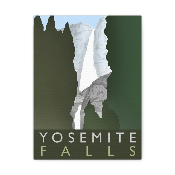 Minimalist Canvas Art – Yosemite Waterfall Canvas Art Print With Matte Finish
