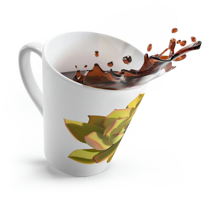 Noble Aeonium Mug – Durable Ceramic Coffee Cup With Succulent Design