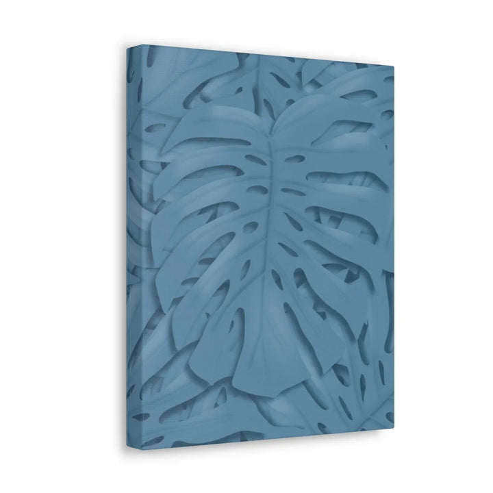 Monstera Canvas Art | Blue Monstera Print on Durable Matte Finish Canvas Art Print