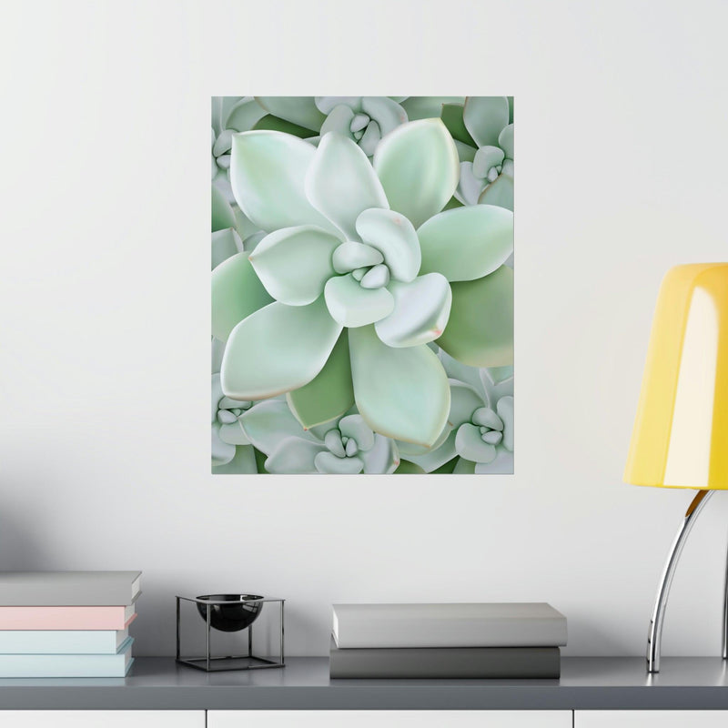 Pachyveria Haagei Succulent Pattern Print, Poster, Printify, Back to School, Home & Living, Indoor, Matte, Paper, Posters, Valentine&