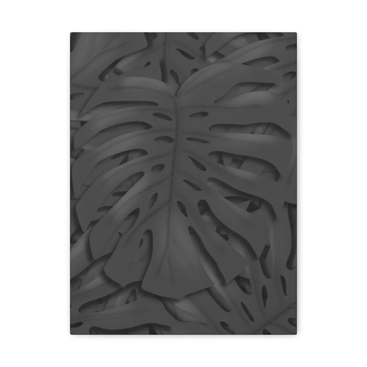 Monstera Canvas Art – Charcoal Leaf Canvas Art Print | Durable Matte Cotton Wall Decor
