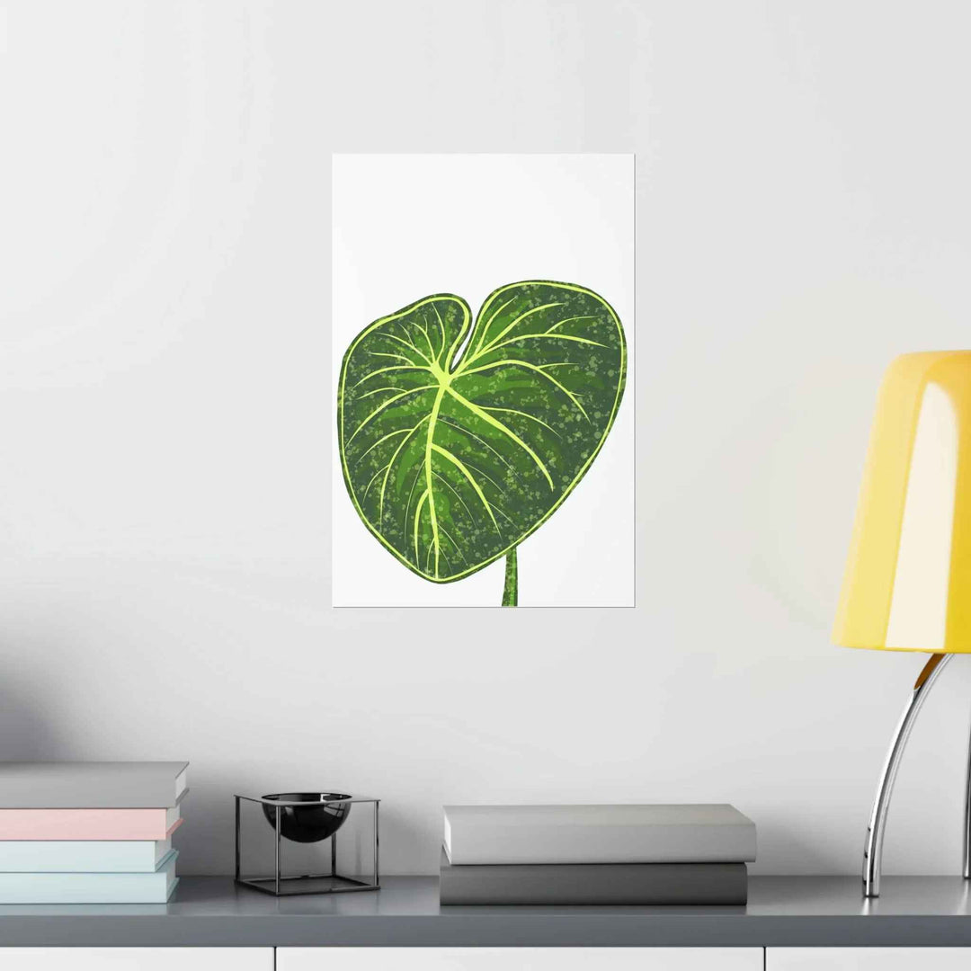 Philodendron Gloriosum Print Botanical Wall Art – Tropical Leaf Poster on Museum-Grade Paper Unframed