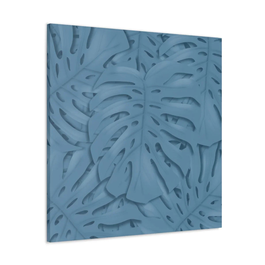 Monstera Canvas Art | Blue Monstera Print on Durable Matte Finish Canvas Art Print