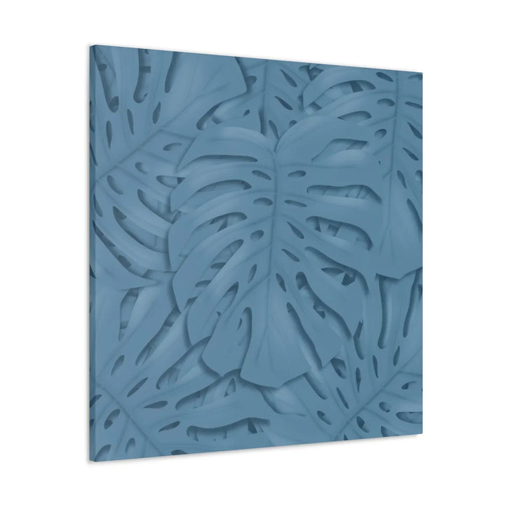 Monstera Canvas Art | Blue Monstera Print on Durable Matte Finish Canvas Art Print
