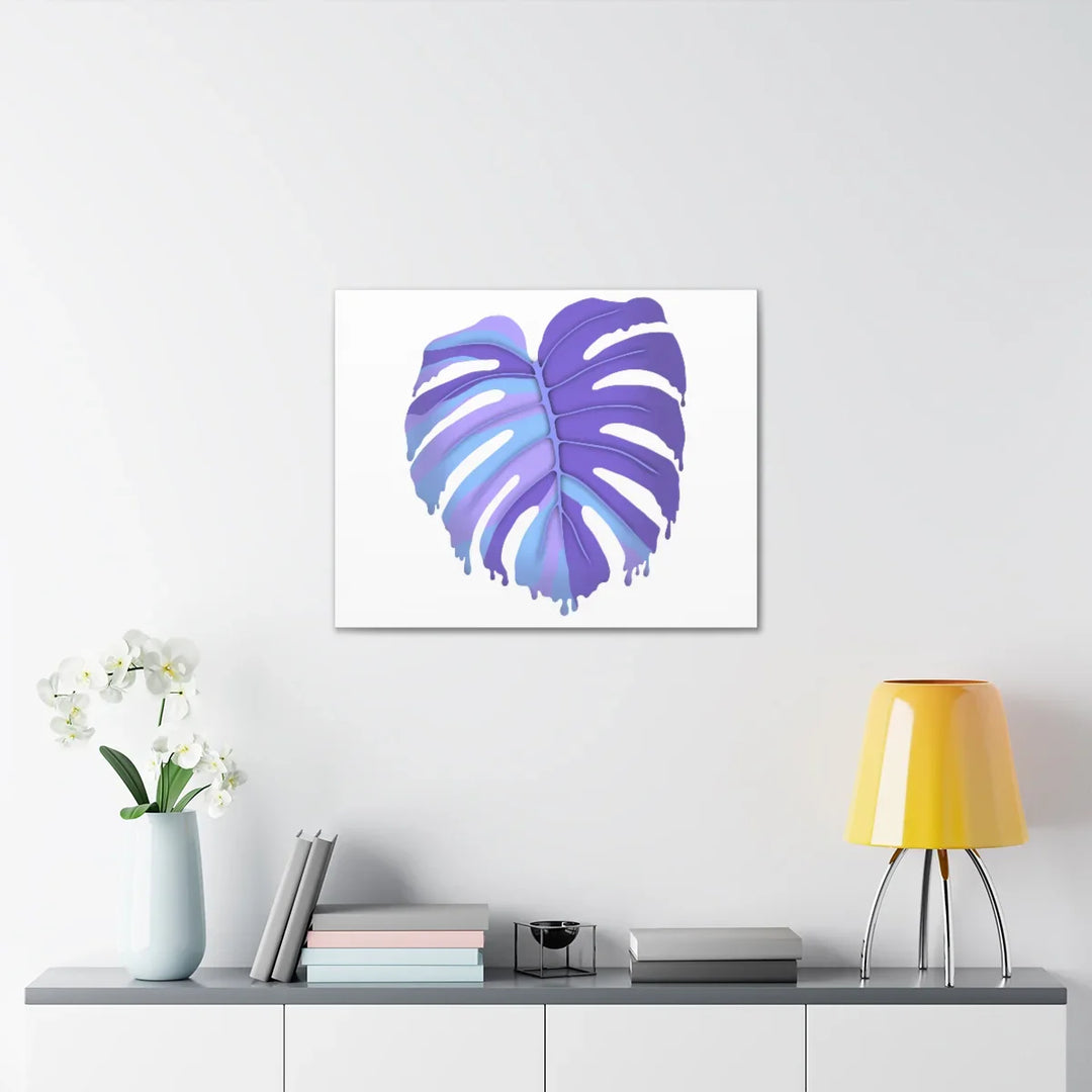 Purple Monstera Canvas - Modern Canvas Art Print | Botanical Wall Decor - Laura Christine Photography & Design