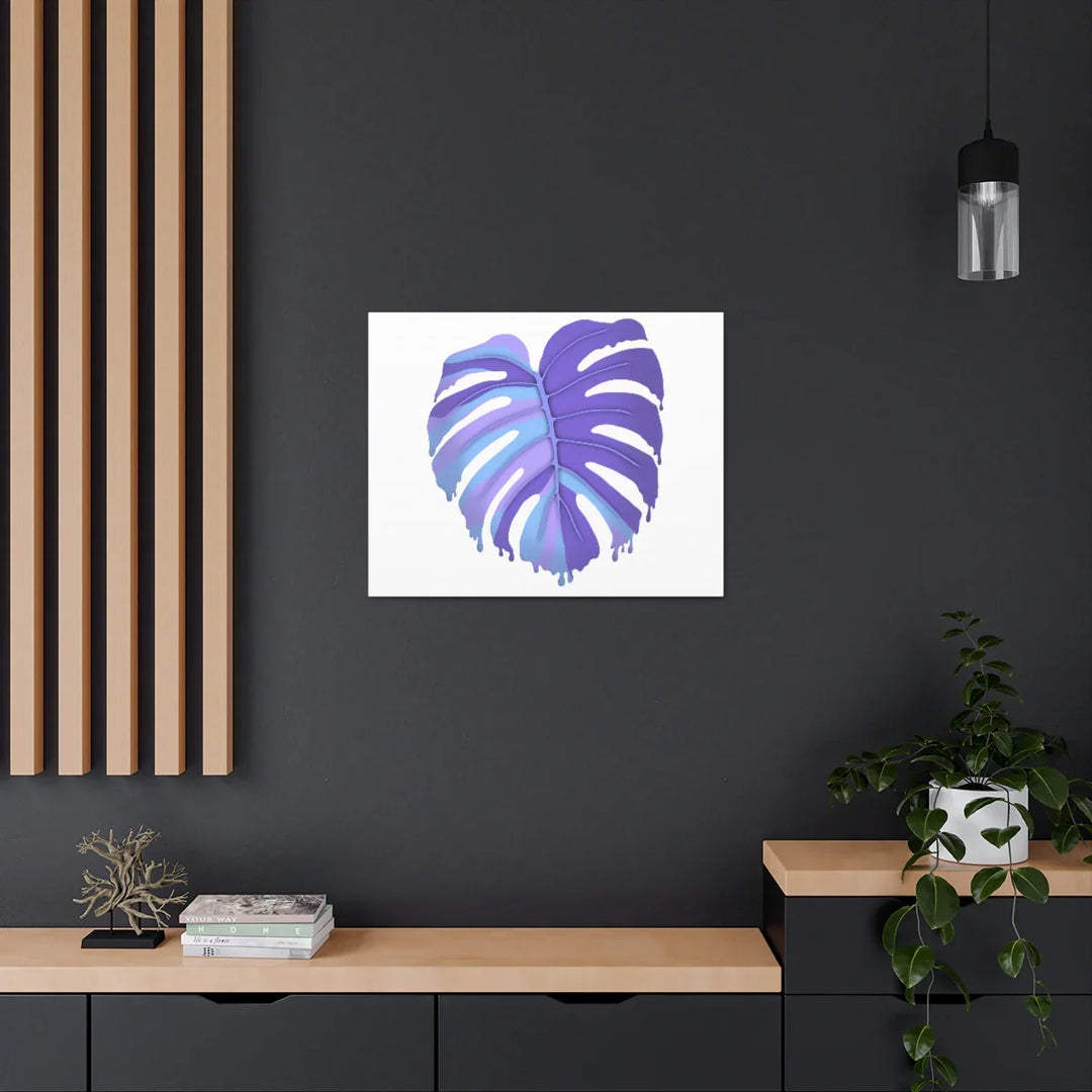 Purple Monstera Canvas - Modern Canvas Art Print | Botanical Wall Decor - Laura Christine Photography & Design