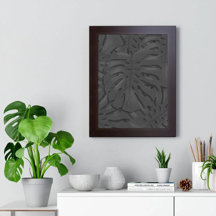 Charcoal Monstera Framed Print, Poster, Laura Christine Photography & Design, Framed, Home & Living, Indoor, Paper, Posters, Laura Christine Photography & Design, laurachristinedesign.com