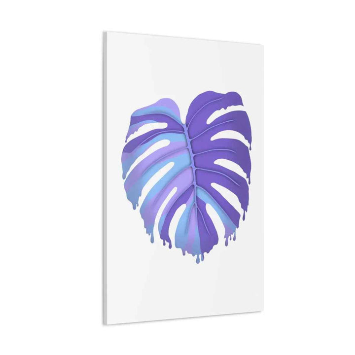 Purple Monstera Canvas - Modern Canvas Art Print | Botanical Wall Decor