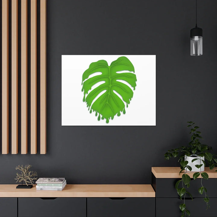 Melting Monstera Canvas | Large Botanical Canvas Art Print With Matte Finish