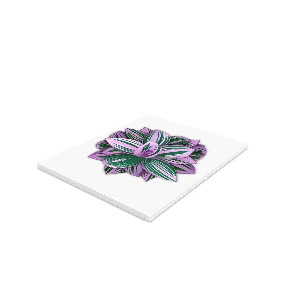 Tradescantia Nanouk Card – Floral Greeting Card with Colorful Variegated Foliage
