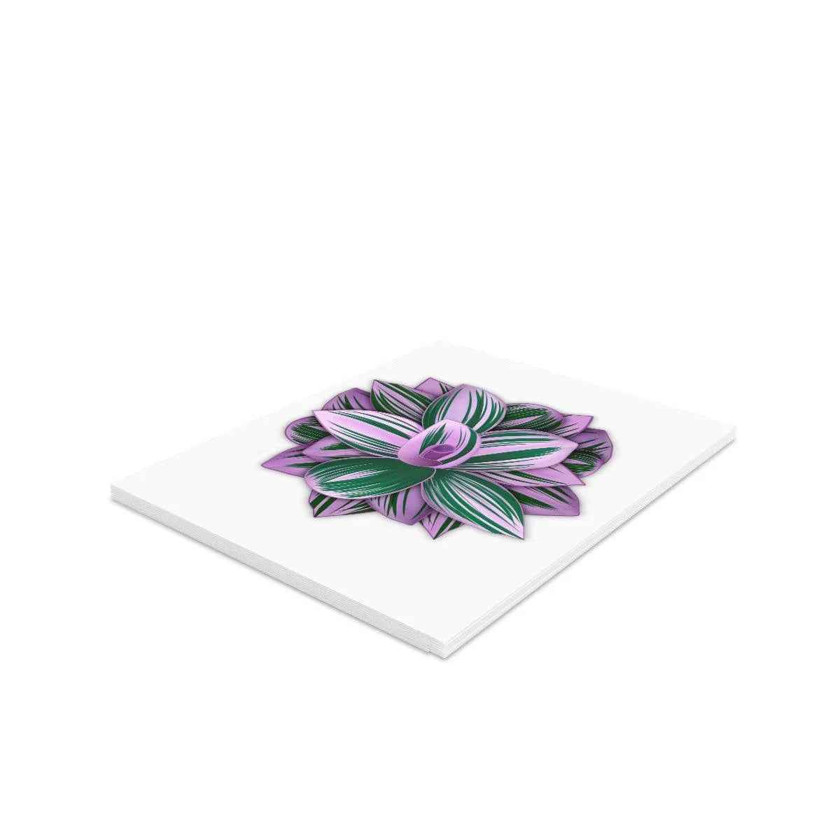 Tradescantia Nanouk Card – Floral Greeting Card with Colorful Variegated Foliage