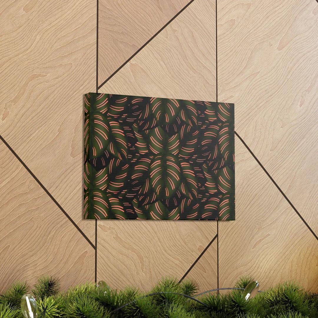 Calathea Pinstripe Canvas – Botanical Canvas Art Print | Matte Finish Wall Decor