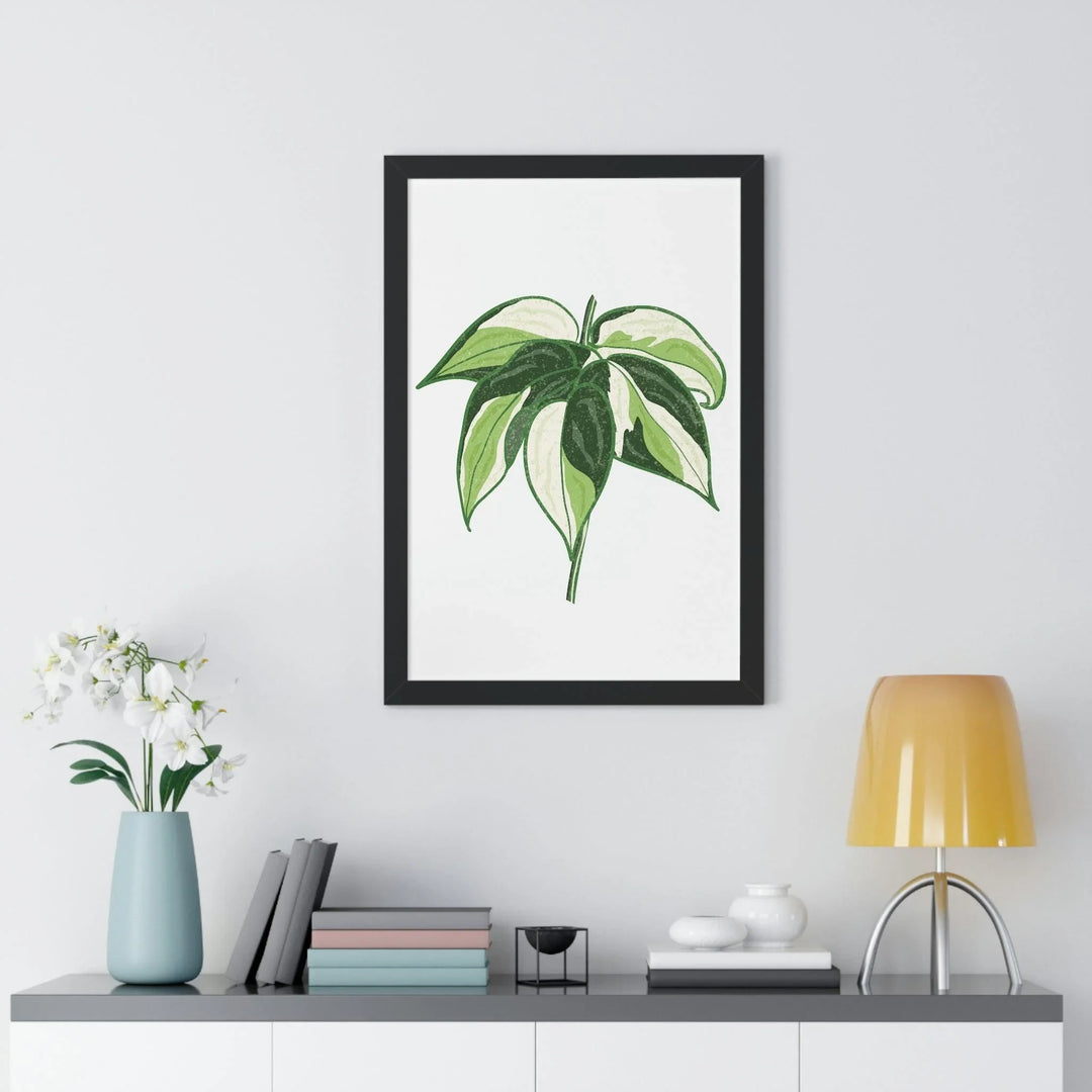 Philodendron 'Cream Splash' Framed Print, Poster, Printify, Framed, Home & Living, Indoor, Paper, Posters, Laura Christine Photography & Design, laurachristinedesign.com