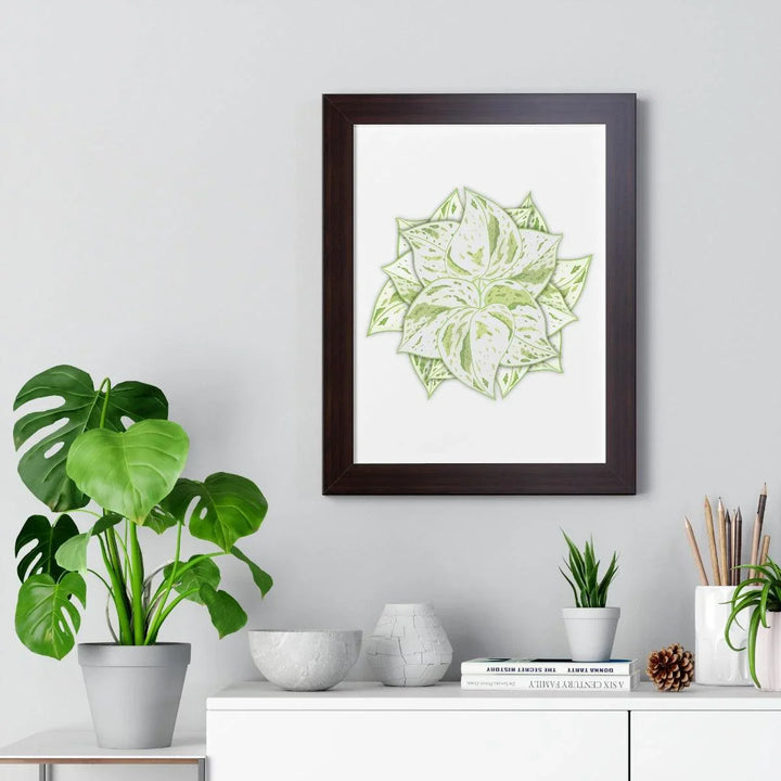 Snow Queen Pothos Framed Print, Poster, Laura Christine Photography & Design, Framed, Home & Living, Indoor, Paper, Posters, Laura Christine Photography & Design, laurachristinedesign.com