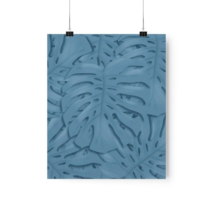 Cerulean Blue Monstera Print, Poster, Laura Christine Photography & Design, Back to School, Home & Living, Indoor, Matte, Paper, Posters, Valentine's Day promotion, Laura Christine Photography & Design, laurachristinedesign.com
