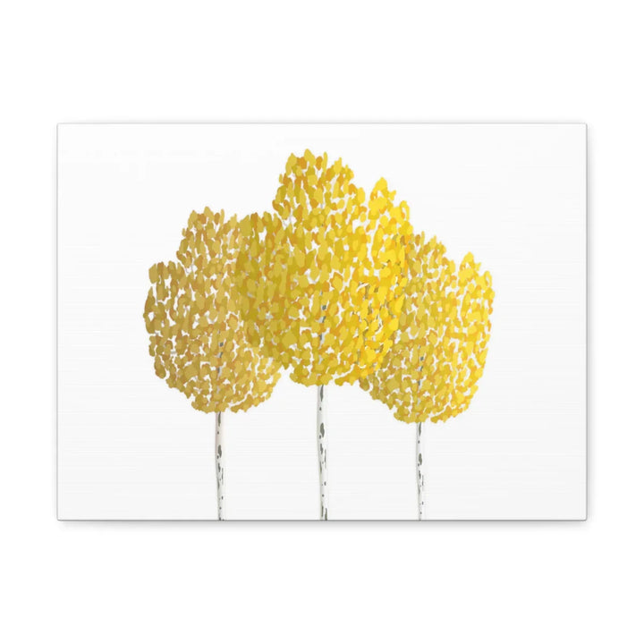Fall Aspen Canvas - Stretched Cotton Canvas Art Print With Yellow Fall Foliage