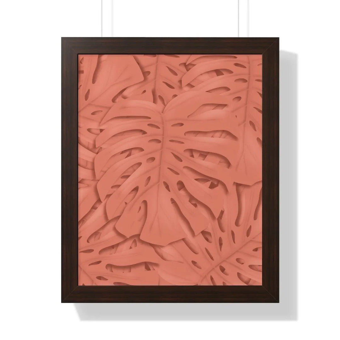 Coral Monstera Framed Print, Poster, Laura Christine Photography & Design, Framed, Home & Living, Indoor, Paper, Posters, Laura Christine Photography & Design, laurachristinedesign.com
