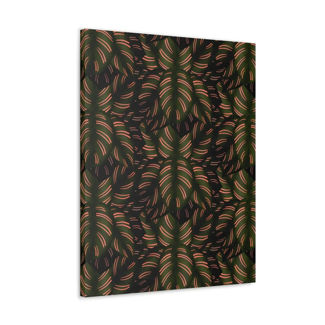 Calathea Pinstripe Canvas – Botanical Canvas Art Print | Matte Finish Wall Decor