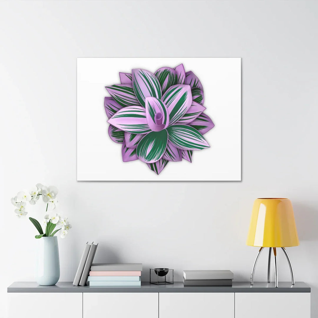 Tradescantia Nanouk Canvas – Botanical Canvas Art Print | Matte Finish Wall Decor - Laura Christine Photography & Design