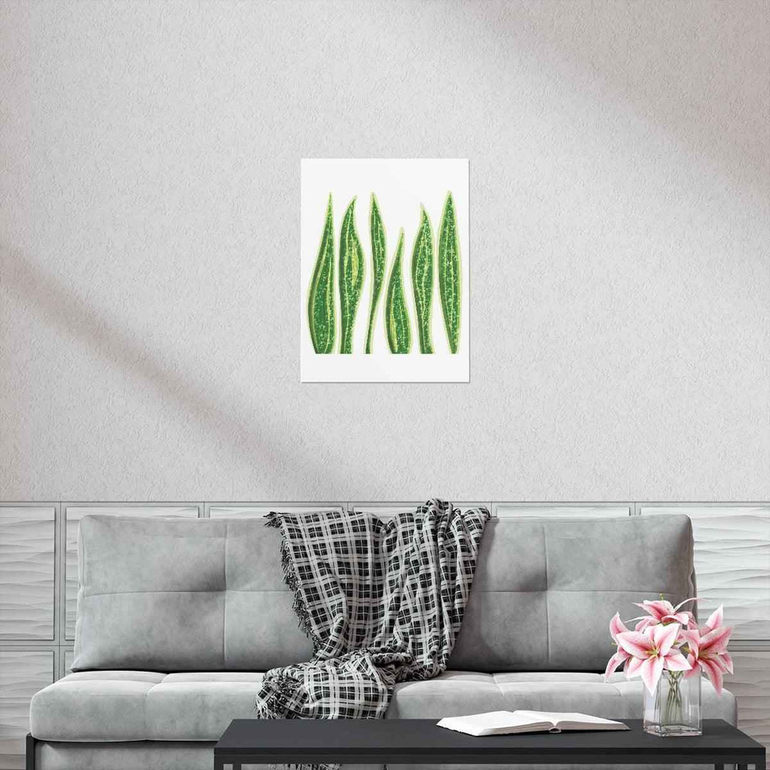 Snake Plant Print – Large Botanical Wall Art Poster | Matte Finish | Unframed