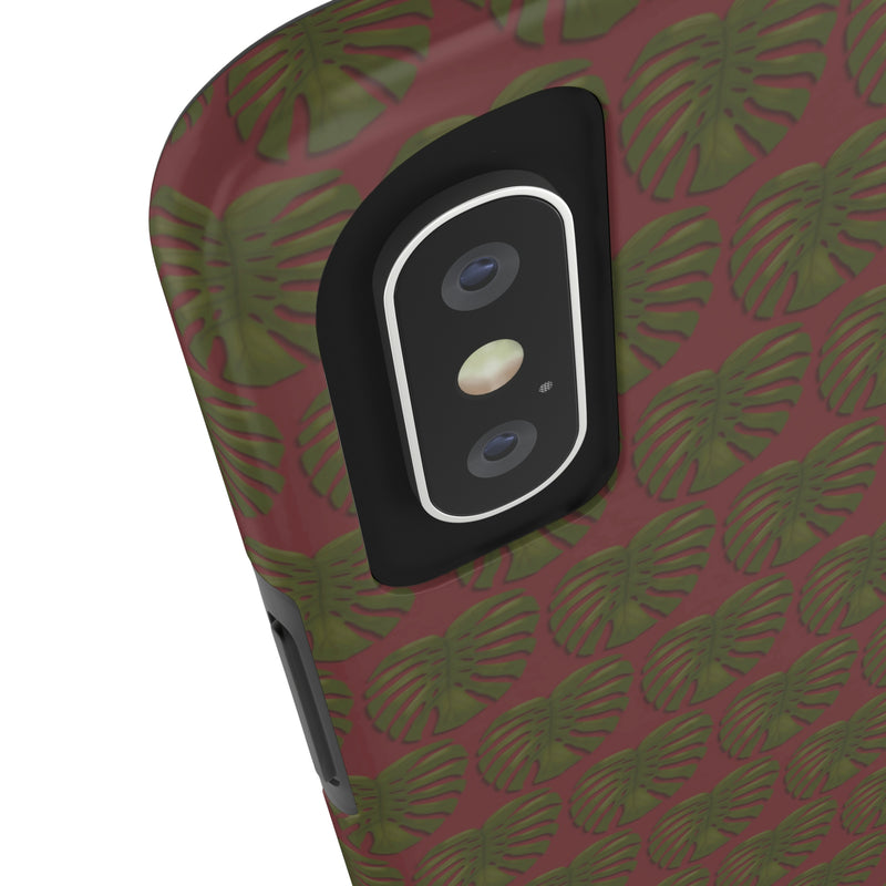 Holiday Monstera Pattern Phone Case, Phone Case, Printify, Accessories, Glossy, iPhone Cases, Matte, Phone accessory, Phone Cases, Samsung Cases, Laura Christine Photography & Design, laurachristinedesign.com