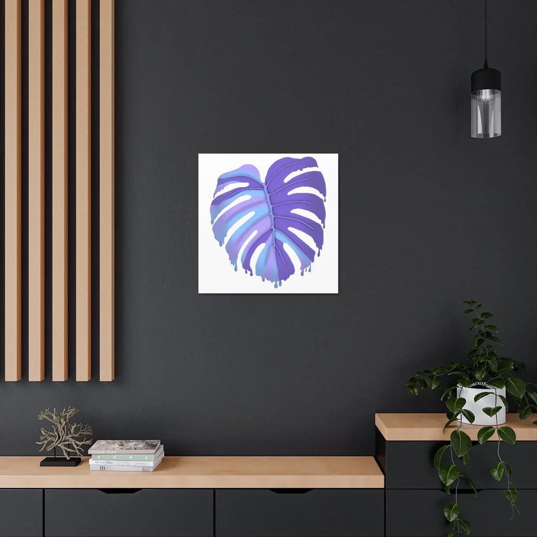 Purple Monstera Canvas - Modern Canvas Art Print | Botanical Wall Decor - Laura Christine Photography & Design