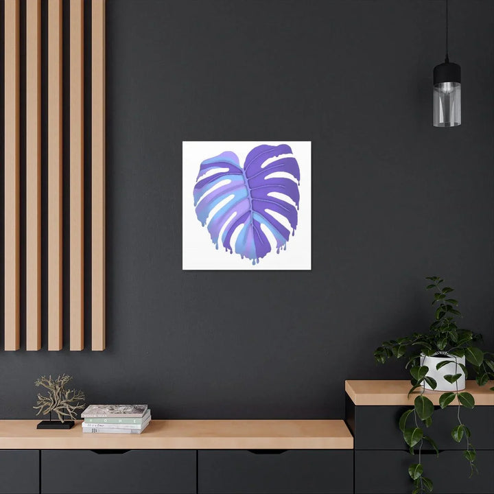Purple Monstera Canvas - Modern Canvas Art Print | Botanical Wall Decor - Laura Christine Photography & Design
