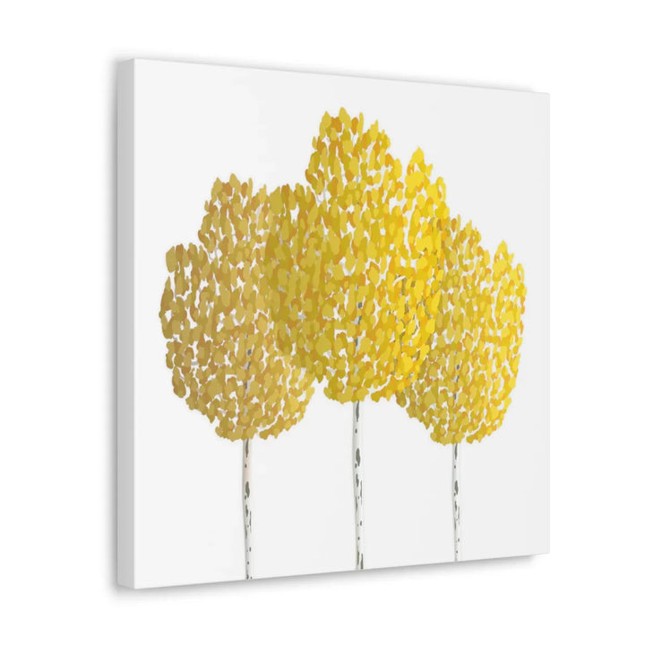 Fall Aspen Canvas - Stretched Cotton Canvas Art Print With Yellow Fall Foliage