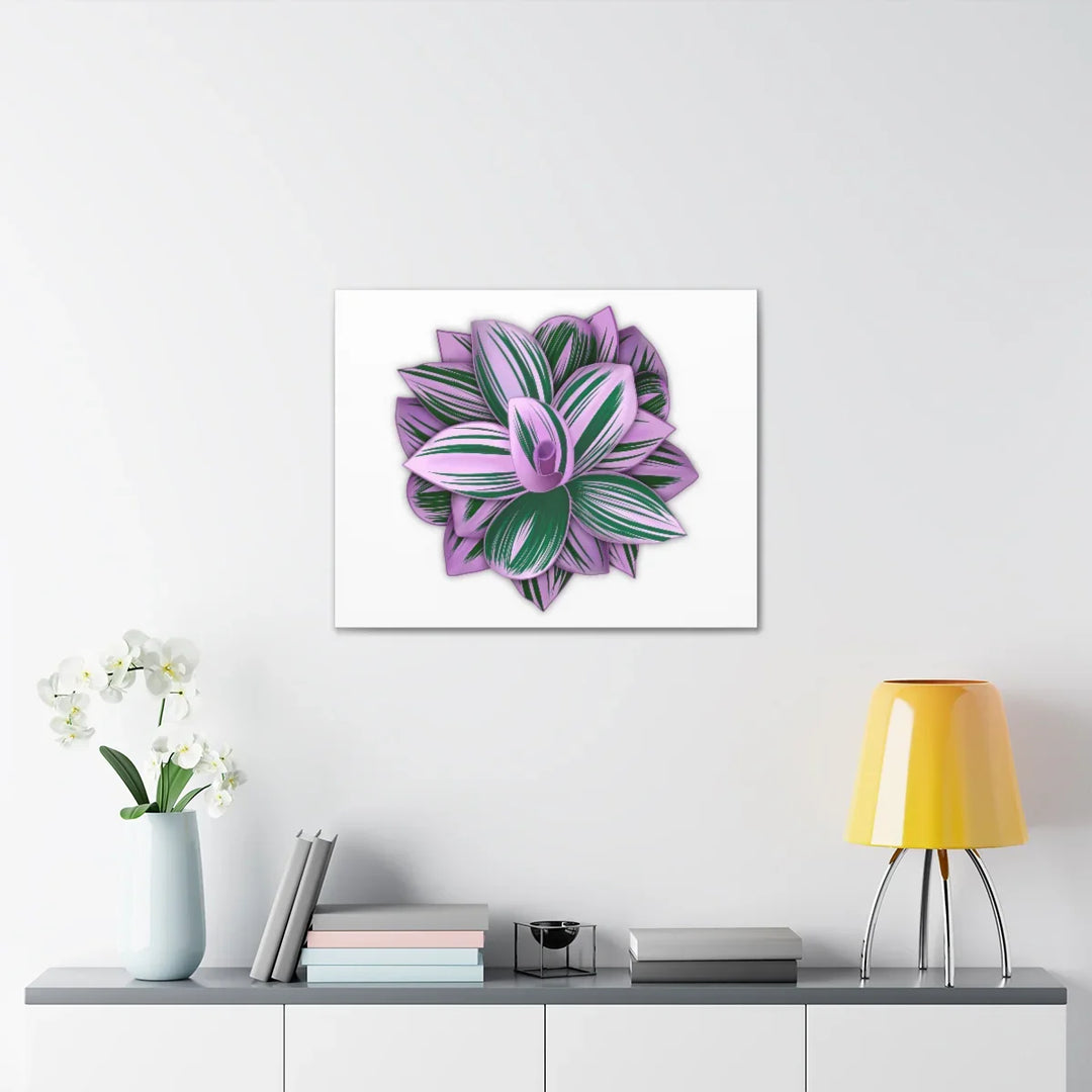 Tradescantia Nanouk Canvas – Botanical Canvas Art Print | Matte Finish Wall Decor - Laura Christine Photography & Design