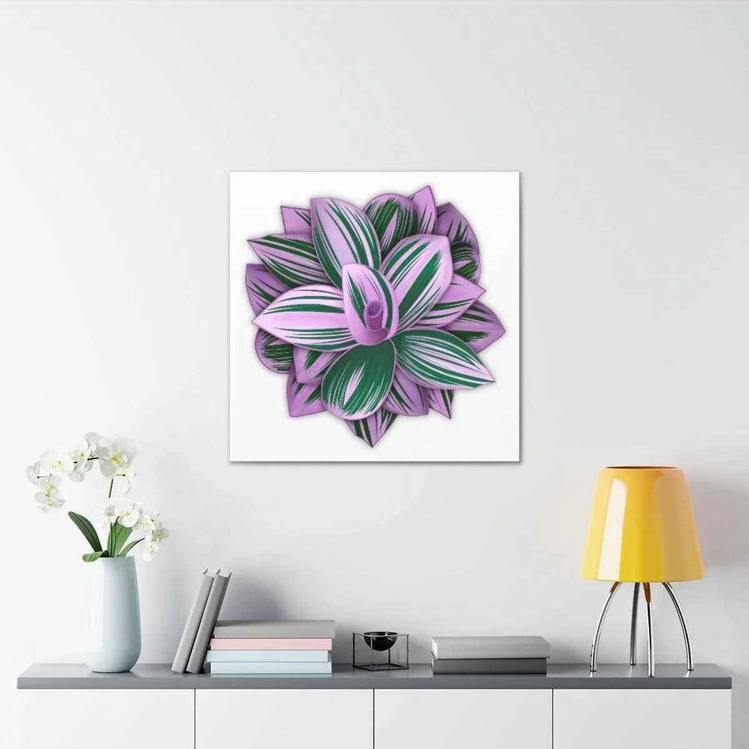 Tradescantia Nanouk Canvas – Botanical Canvas Art Print | Matte Finish Wall Decor