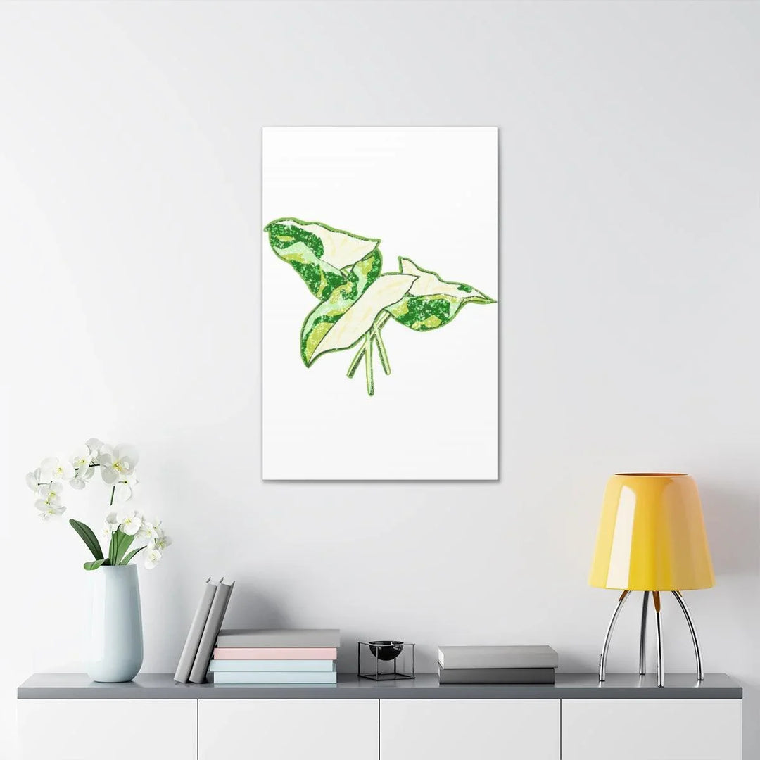 Marble Syngonium Canvas - Botanical Canvas Art Print | Durable Cotton Matte Finish - Laura Christine Photography & Design