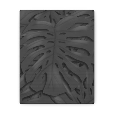 Charcoal Monstera Canvas