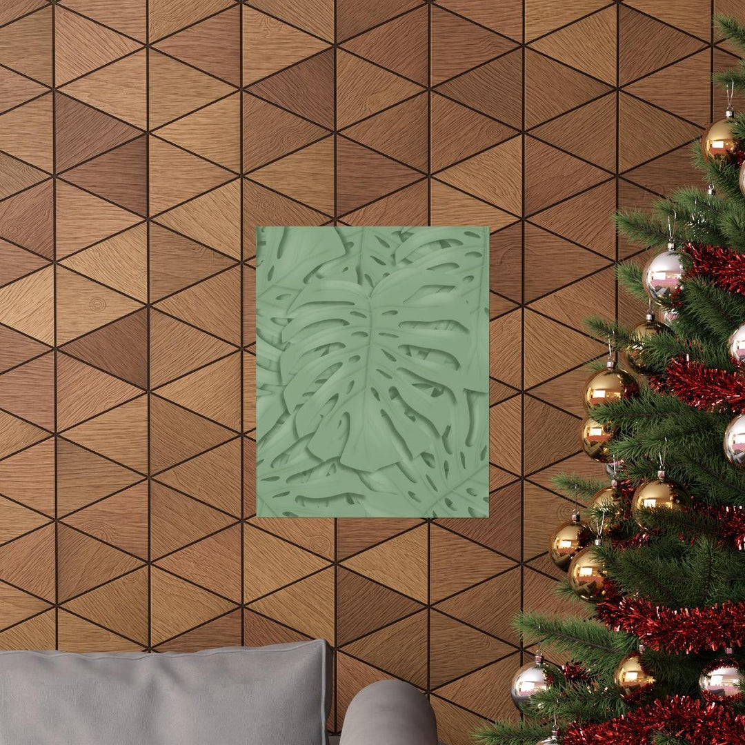 Deep Sage Monstera Pattern Print, Poster, Laura Christine Photography & Design, Back to School, Home & Living, Indoor, Matte, Paper, Posters, Valentine's Day promotion, Laura Christine Photography & Design, laurachristinedesign.com