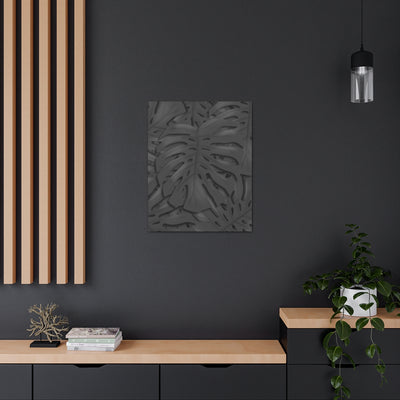 Charcoal Monstera Canvas