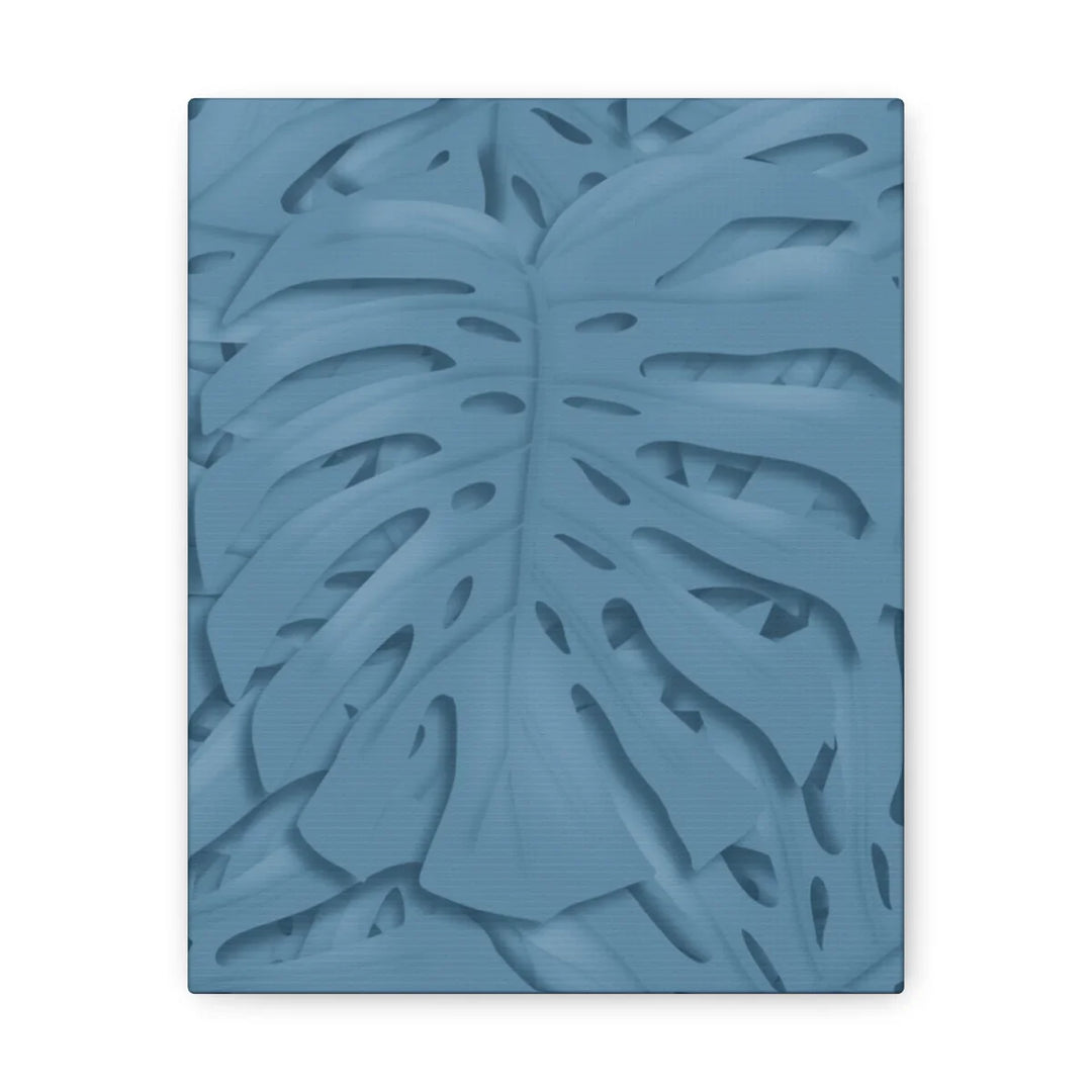 Monstera Canvas Art | Blue Monstera Print on Durable Matte Finish Canvas Art Print