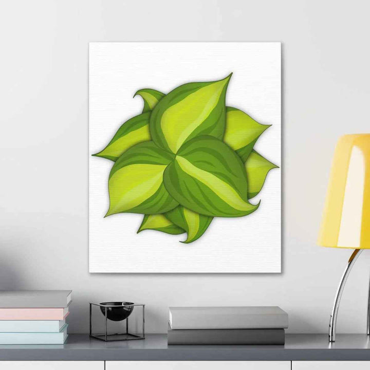 Philodendron Brasil Canvas - Botanical Canvas Art Print With Matte Finish & Durable Hanging