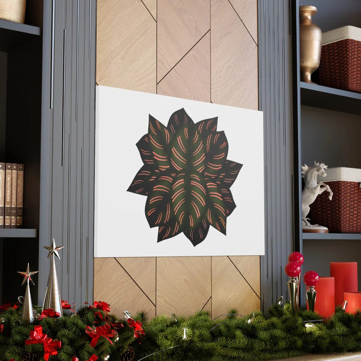 Calathea Pinstripe Canvas – Botanical Canvas Art Print | Matte Finish Wall Decor