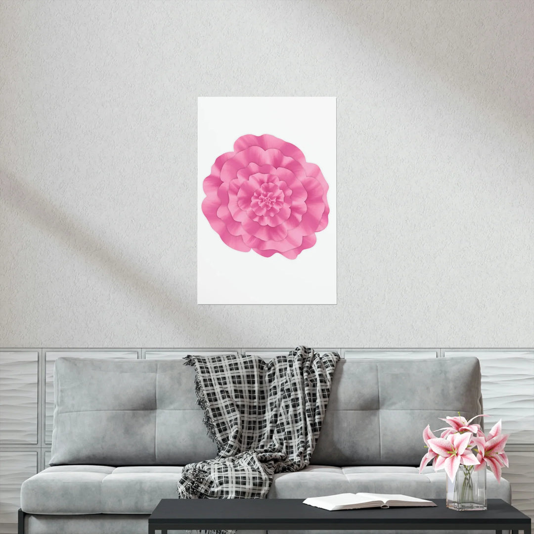 Abstract Peony Print – Botanical Poster With Archival Ink On Fine Art Paper Unframed