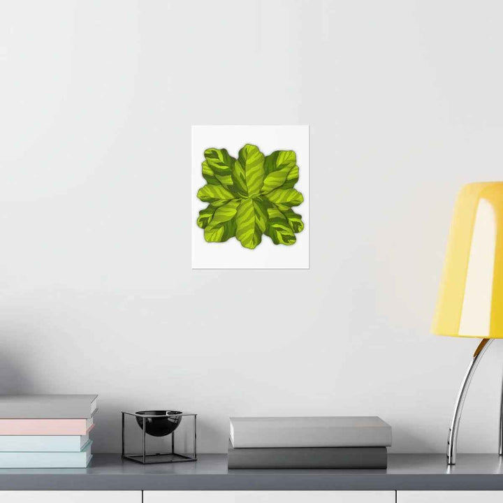 Calathea Yellow Fusion Print – Botanical Wall Art on Museum-Grade Paper Unframed